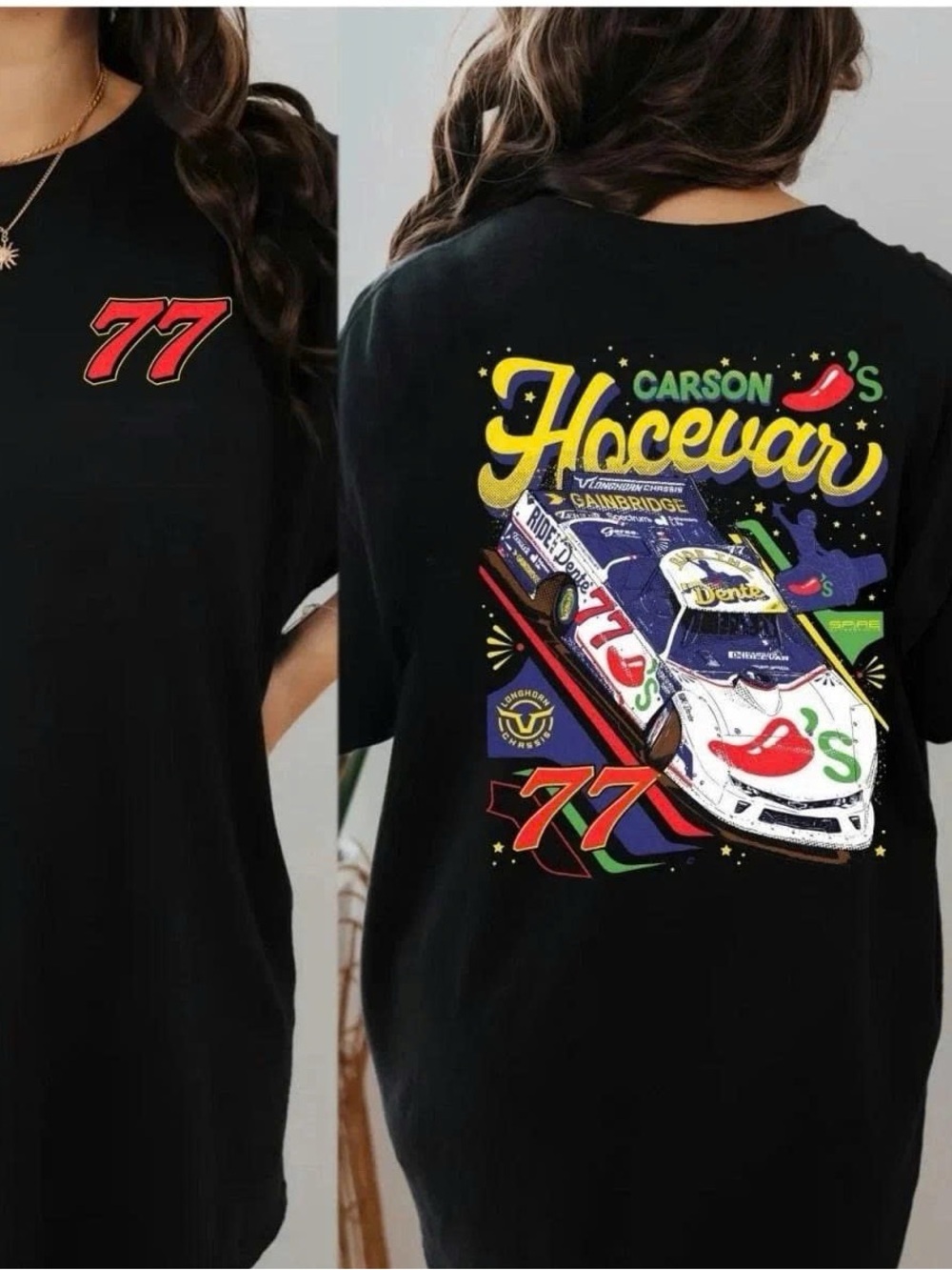 Black '77 Graphic Race Car Tee - Kids Shirts & Tops